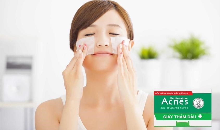 Gói giấy thấm dầu Acnes Oil Remover Paper dành cho mọi loại da 100 tờ