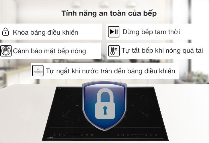 Bếp từ hồng ngoại Teka được trang bị nhiều tính năng và tiện ích hiện đại để đáp ứng nhu cầu nấu nướng