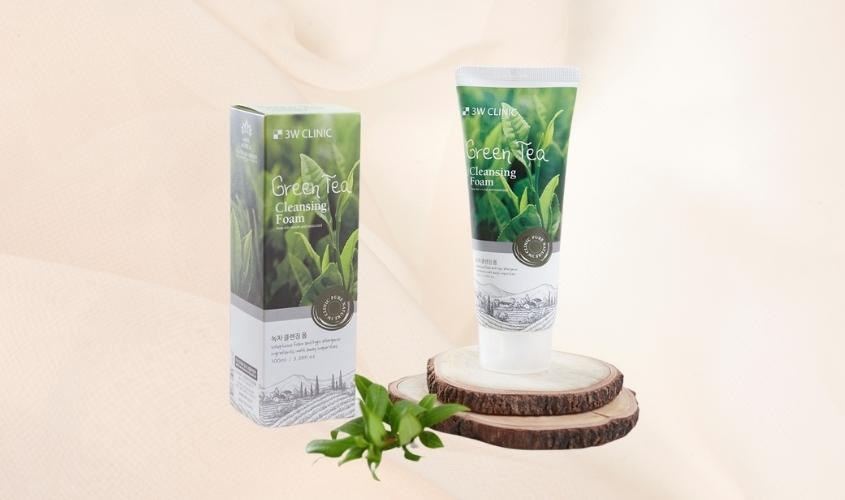 Sữa rửa mặt 3W Clinic Green Tea Foam Cleansing lành tính với da