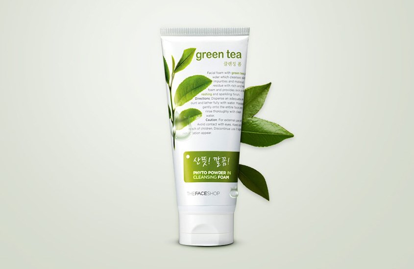 Sữa rửa mặt The Face Shop Phyto Powder In Cleansing Foam Green Tea