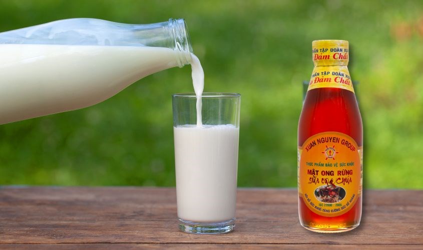 Mật ong rừng nguyên chất pha sữa ong chúa Xuân Nguyên 200 ml