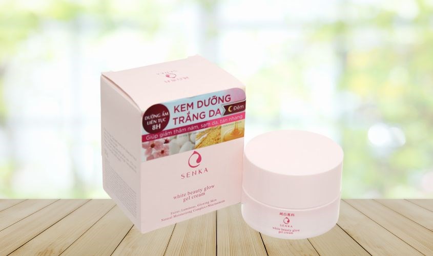 Kem dưỡng trắng da ban đêm Senka White Beauty Glow Cream 50g