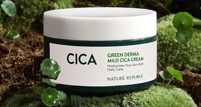  Kem dưỡng ẩm chiết xuất Rau Má và Keo Ong Nature Republic Green Derma Mild 190 ml an toàn, lành tính với làn da