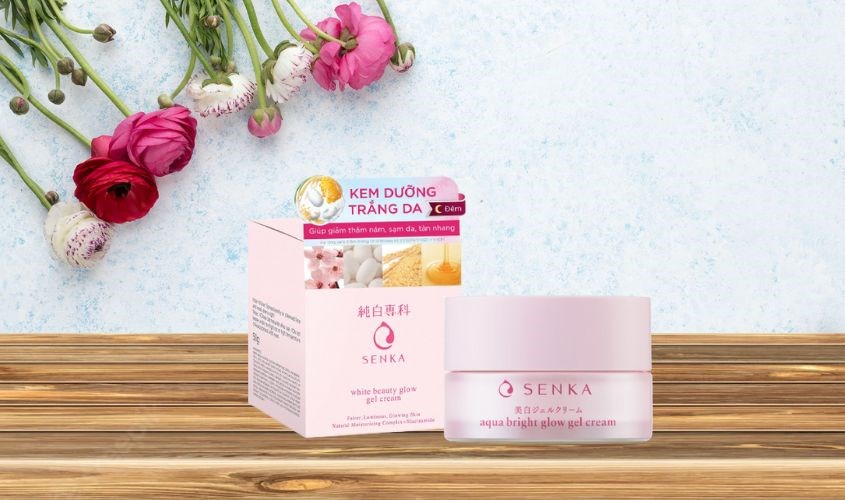 Kem dưỡng trắng da ban đêm Senka White Beauty Glow Cream 50g