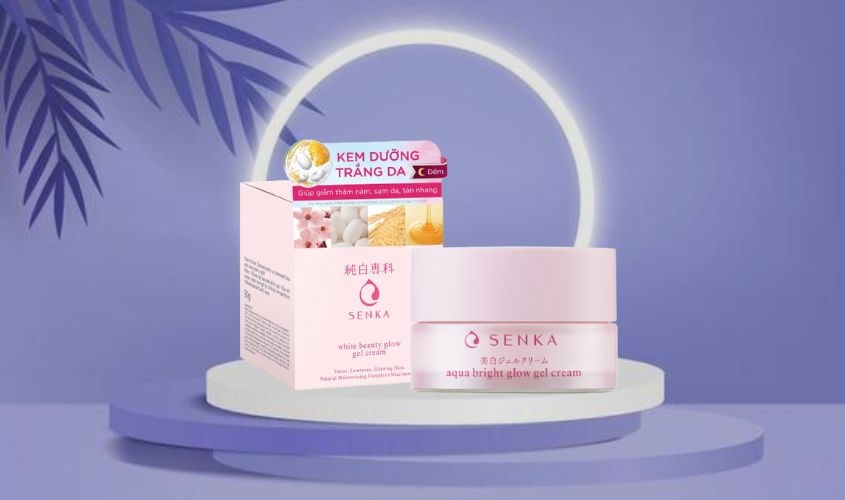 Kem dưỡng trắng da ban đêm Senka cho làn da ẩm mịn màng