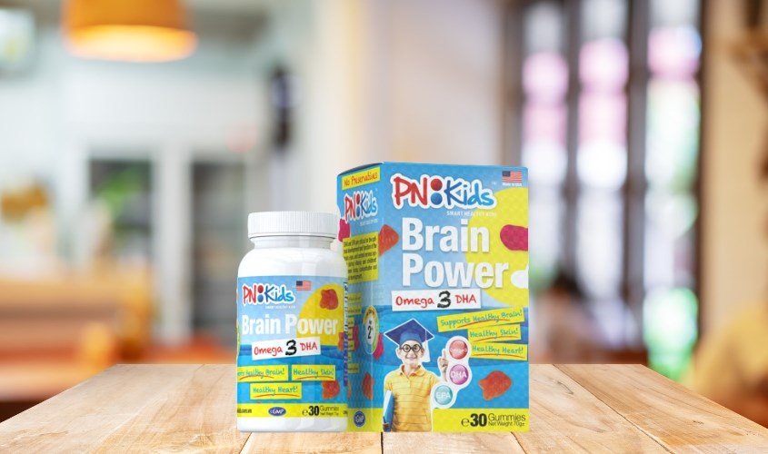 Viên nhai PN Kids Brain Power Omega 3 DHA bổ não 30 viên (từ 3 tuổi)