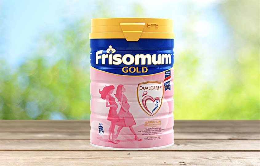 Sữa bầu Frisomum Gold hương cam 900g