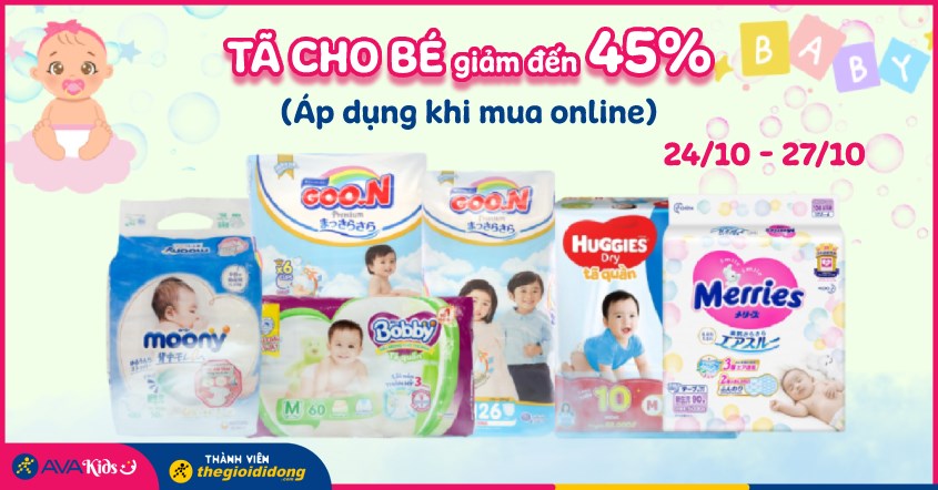 tã cho bé giảm 45%