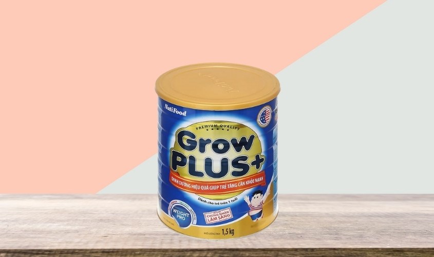 Sữa bột Nutifood GrowPLUS+ hương vani 1.5 kg (trên 1 tuổi)