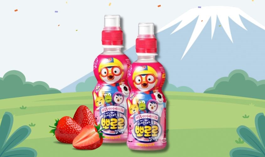 Nước ép trái cây Pororo vị dâu 235 ml giúp ngủ ngon hơn