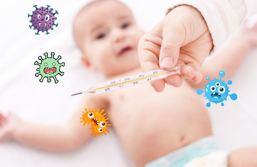 Bé hay ốm vặt có thể do virus vi khuẩn xâm nhập Bé hay ốm vặt có thể do virus vi khuẩn xâm nhập