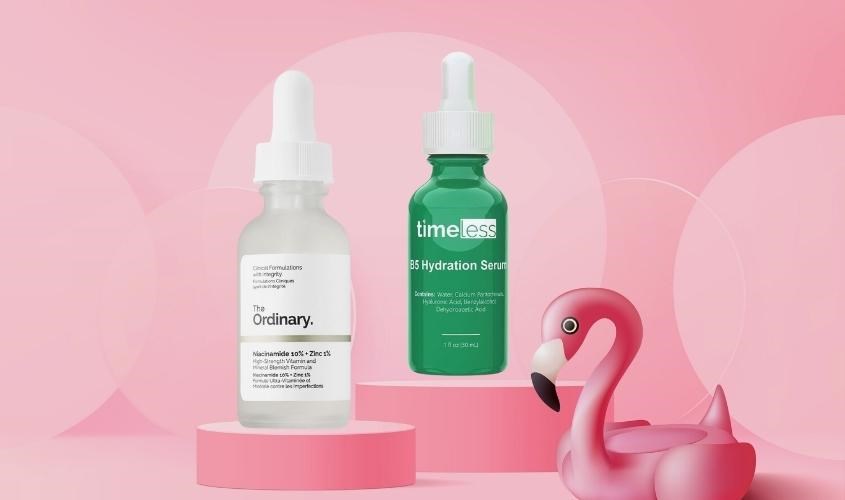 B5 Timeless và The Ordinary chứa vitamin B5, hyaluronic acid (HA) và glycerin giúp cải thiện làn da