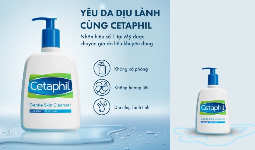Sữa rửa mặt dịu nhẹ cho da nhạy cảm Cetaphil Gentle Skin Cleanser 250 ml