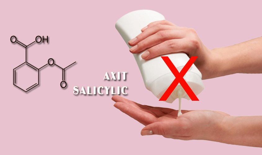 Không sử dụng sữa dưỡng thể chứa axit salicylic