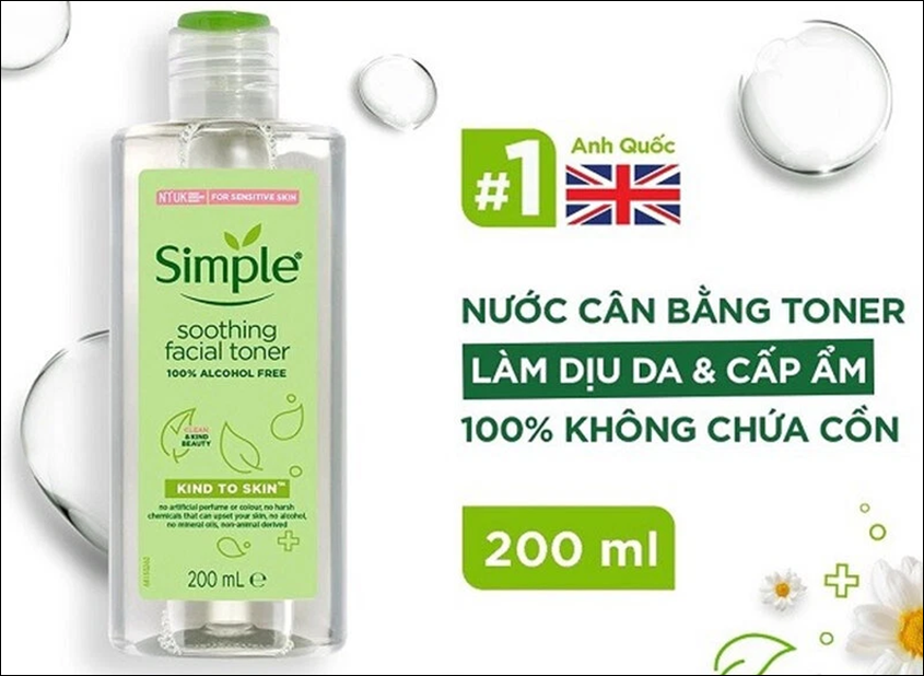 Toner không cồn, nhẹ dịu