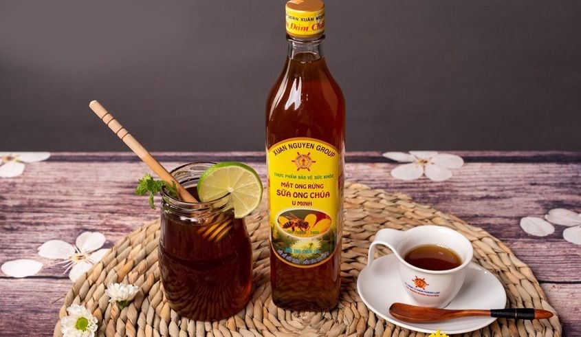 Mật ong rừng nguyên chất pha sữa ong chúa U Minh Xuân Nguyên 500 ml