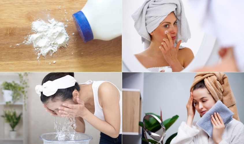 Cách dùng phấn rôm để trị mụn đầu đen