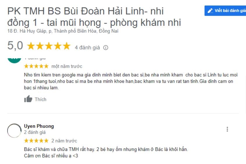 Phòng khám tai mũi họng Biên Hòa