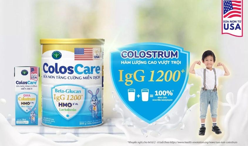 ColosCare cung cấp đầy đủ chất dinh dưỡng