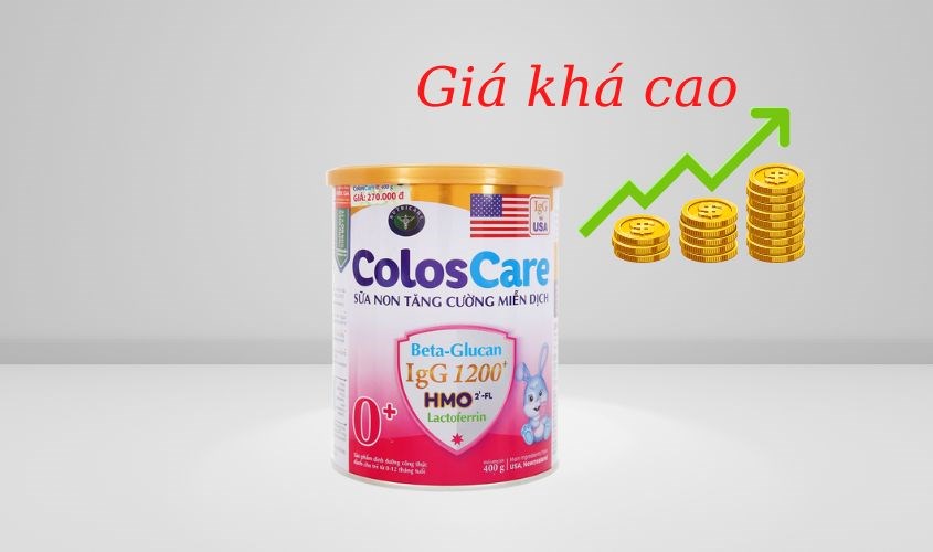 ColosCare có giá thành khá cao so với các loại sữa khác