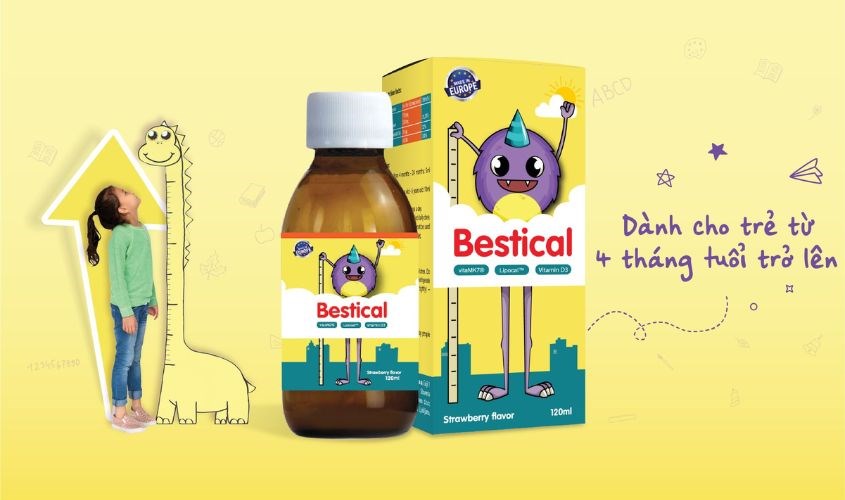 Siro ErgoPharma Bestical sủ dụng được cho trẻ từ 4 tháng tuổi 