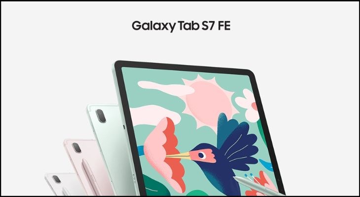 Samsung Galaxy Tab S7 FE có mặt lưng và khung viền được làm từ kim loại nguyên khối