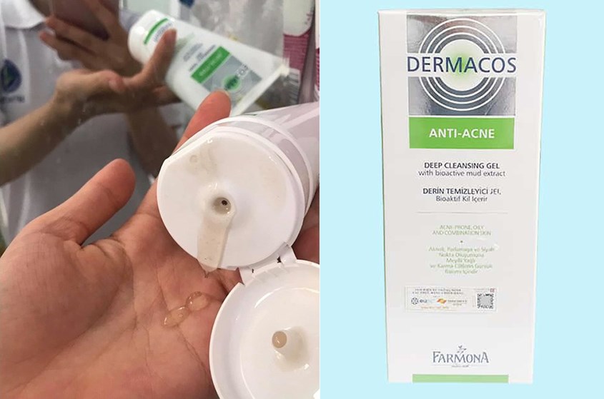 Sữa rửa mặt Dermacos có kết cấu dạng Gel