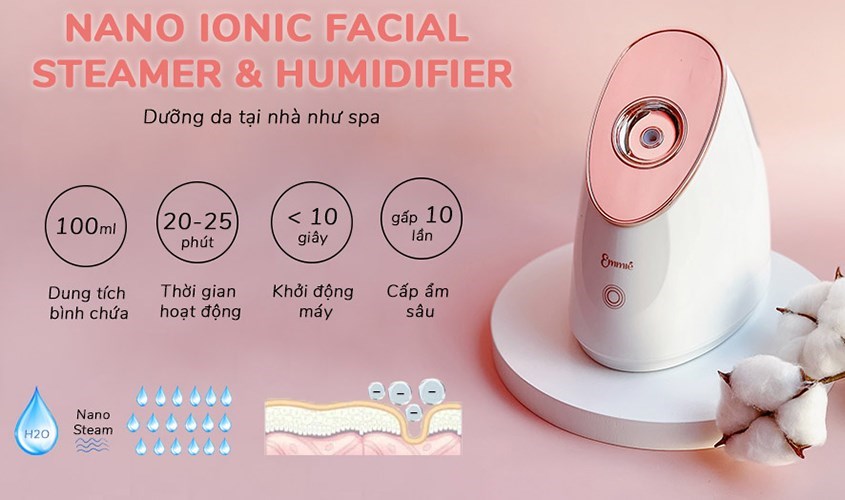 Máy xông hơi mặt Nano Ionic Emmié MC-109