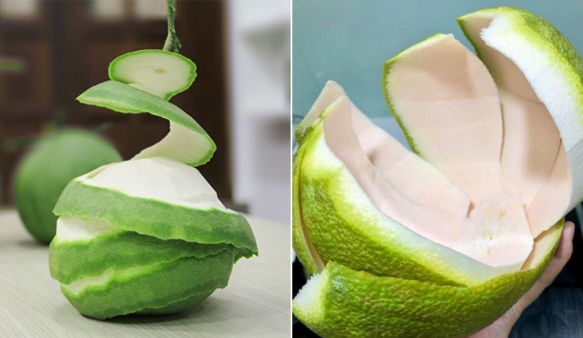 Xông mặt bằng vỏ bưởi giúp da trông tươi tắn hơn