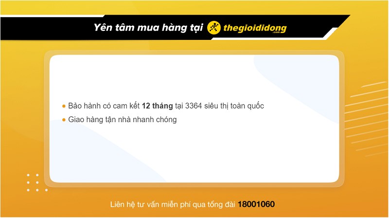 Chính sách bảo hành phụ kiện tại Thế Giới Di Động