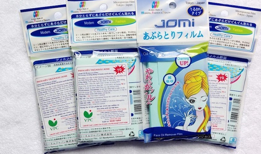 Gói phim siêu thấm dầu Jomi Oil Remover Film dành cho mọi loại da 70 tờ