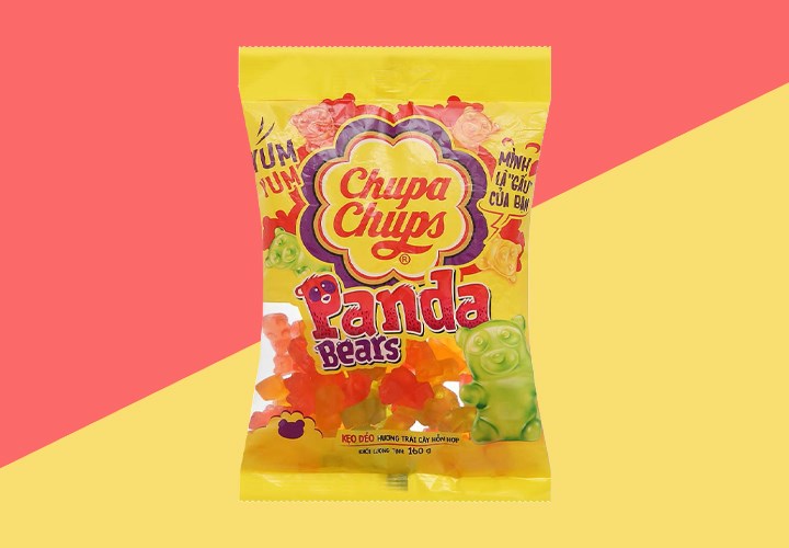 Kẹo dẻo Chupa Chups Panda Bears hương trái cây gói 160g