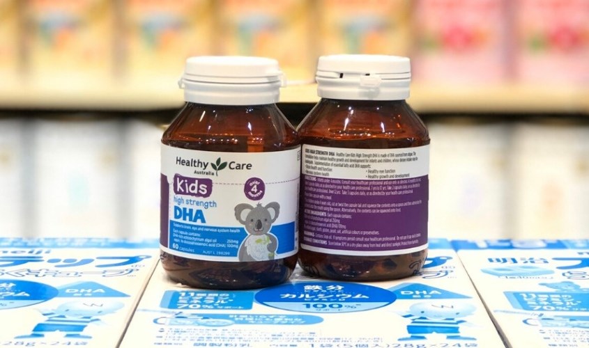 Viên uống Healthy Care Kids High Strength DHA bổ não 60 viên 