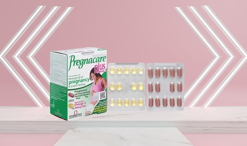 Viên uống Vitabiotics Pregnacare Plus Omega 3 bổ sung vitamin và khoáng chất 56 viên