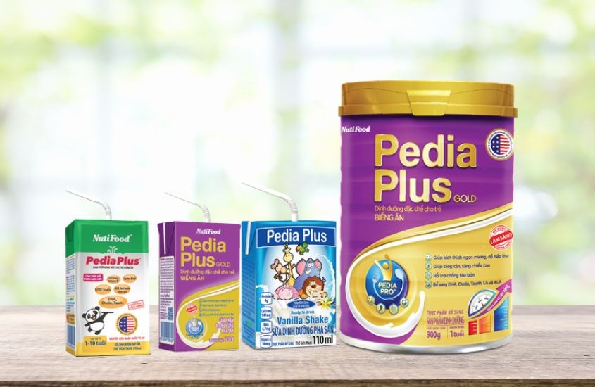 Pedia Plus là sản phẩm sữa chuyên dành cho trẻ biếng ăn của thương hiệu Việt Nam Nutifood