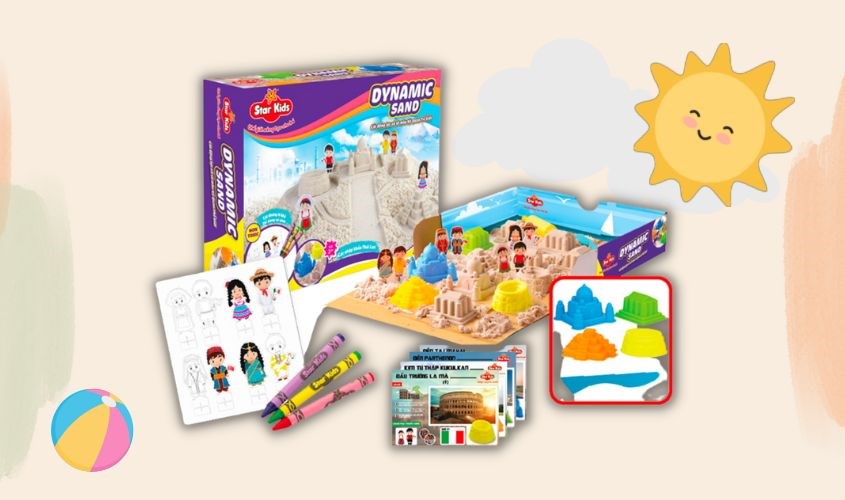 Bộ đồ chơi cát và tô màu kỳ quan thế giới Star Kids