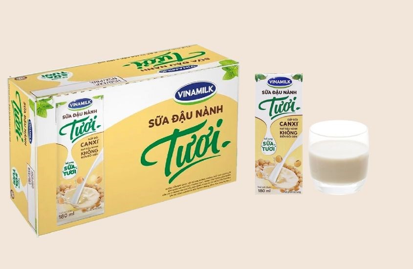 Thùng 48 hộp sữa đậu nành tươi Vinamilk 180 ml