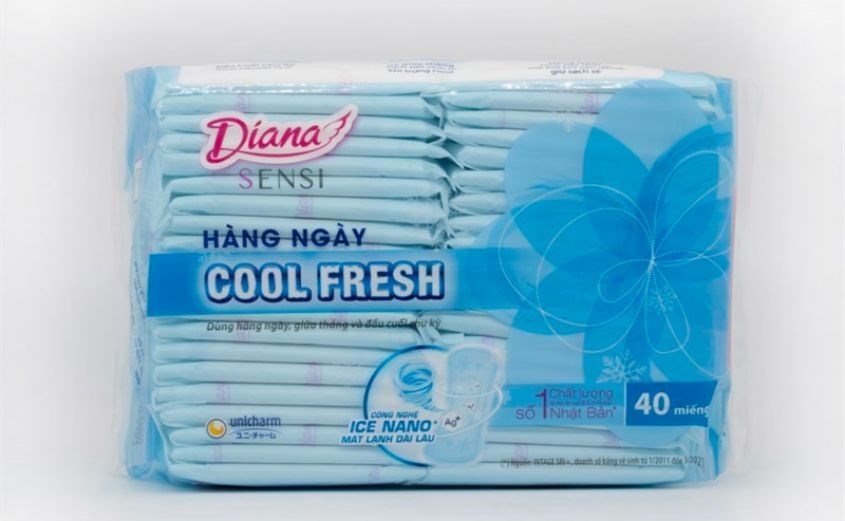 Băng vệ sinh hàng ngày của Diana Sensi Cool Fresh không cánh 20 miếng