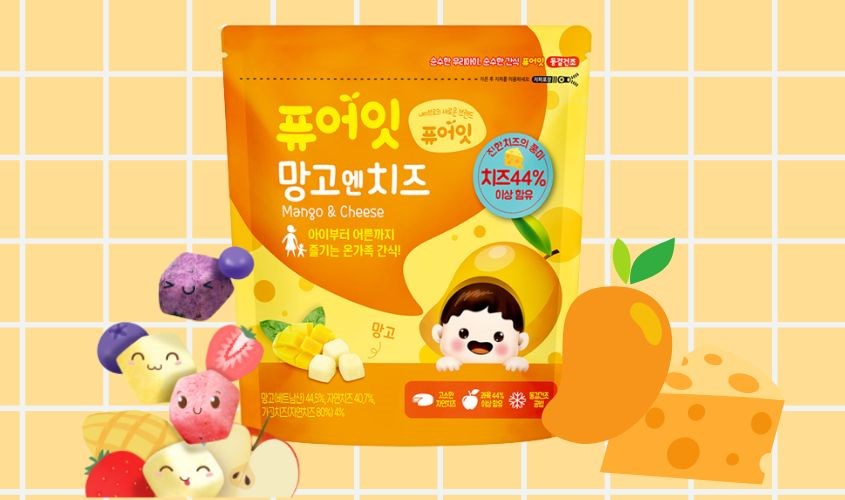 Phô mai sấy lạnh Naebro vị xoài gói 16g