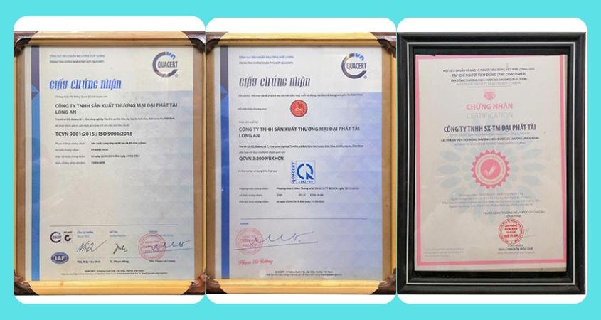 Công ty Đại Phát Tài vinh dự nhận nhiề chứng chỉ Công ty Đại Phát Tài vinh dự nhận nhiề chứng chỉ