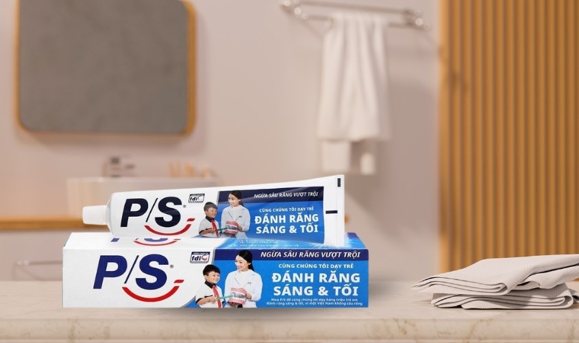 Kem đánh răng từ 6 tuổi P/S Ngừa Sâu Răng Vượt Trội hương thơm mát 240g