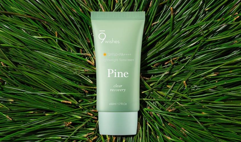 Kem chống nắng thanh lọc và phục hồi da 9 Wishes Pine SPF 50+ PA++++ 50 ml