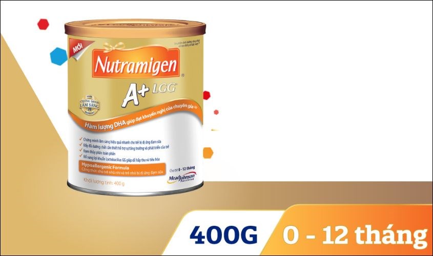 Sữa bột Enfa Nutramigen A+ Lgg 400g (0 - 12 tháng) dành cho trẻ dị ứng đạm sữa bò