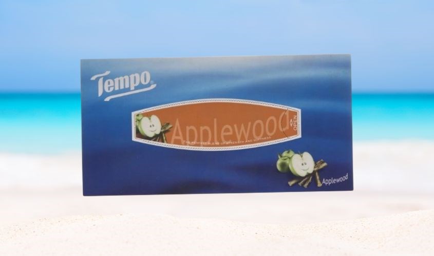 Hộp 90 tờ khăn giấy Tempo hương AppleWood 3 lớp