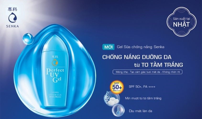 Tinh chất chống nắng dưỡng ẩm Senka Perfect UV Essence SPF 50+/PA++++ 50g