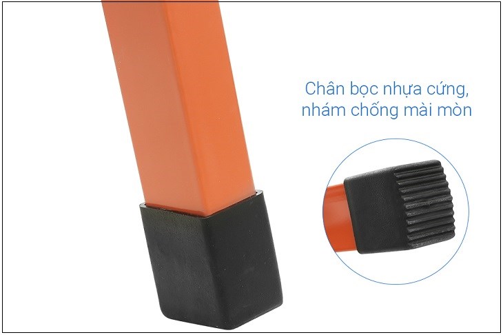 Thang nhôm ghế 4 bậc Nikawa NKS-04 có các nút bịt bằng nhựa cao cấp, chống trượt để đảm bảo tính an toàn cho người sử dụng