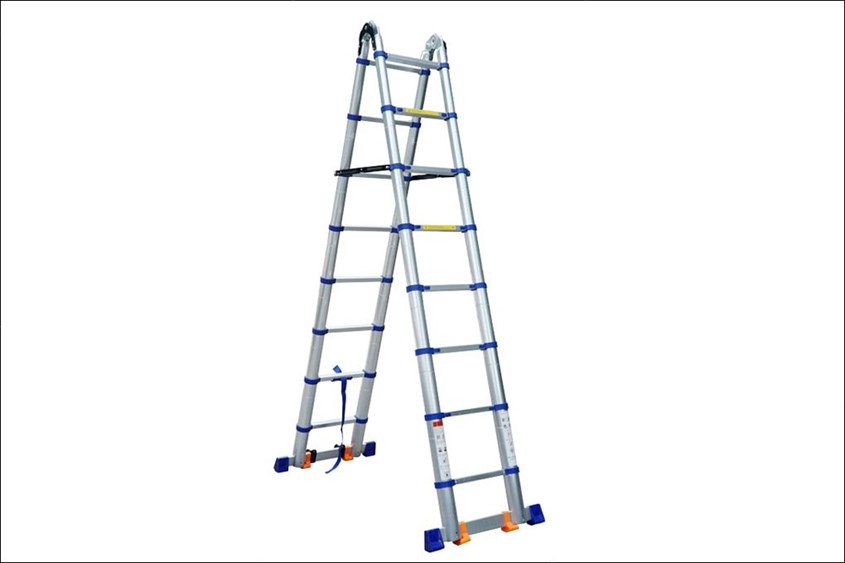 Thang nhôm rút đôi 8 x 2 bậc Advindeq ADT708BN có chân đế chống trượt an toàn