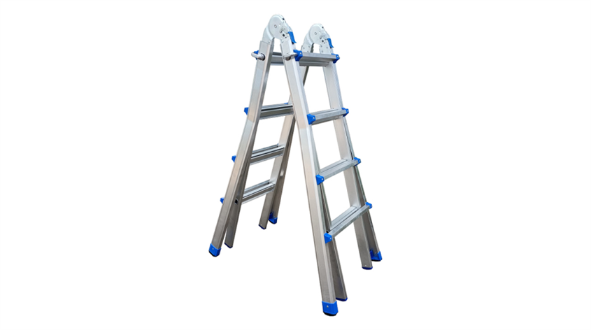 Thang nhôm gấp và rút chữ A 4 x 4 bậc Advindeq AML44W có kết cấu chắc chắn, đảm bảo an toàn cho người sử dụng 