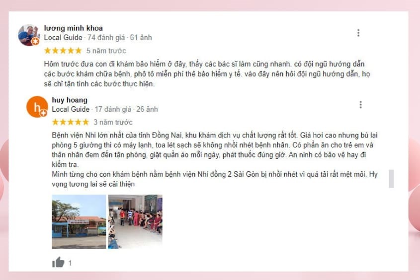 Đánh giá bệnh viện Nhi đồng Đồng Nai