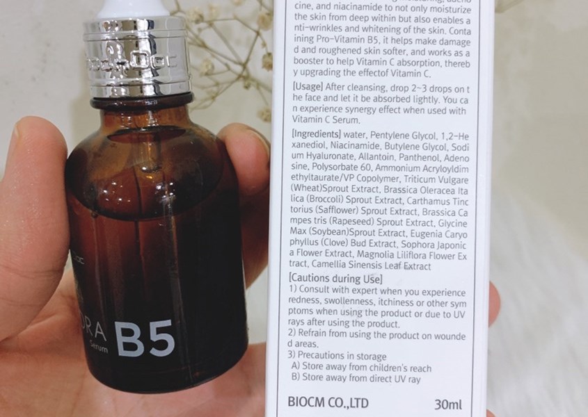 Bảng thành phần không chứa cồn, hương liệu